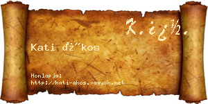Kati Ákos névjegykártya